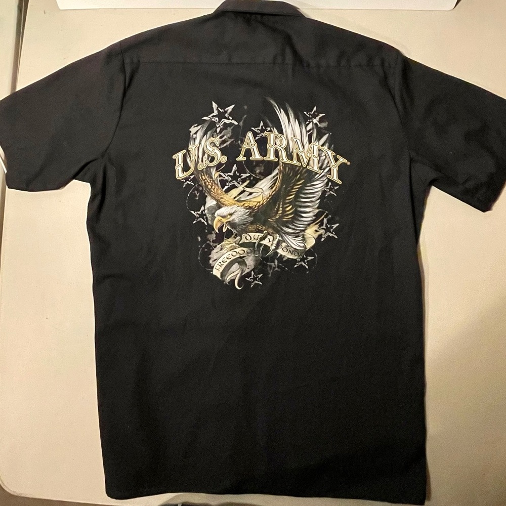 Dickies ‘Army Strong’ Black Work Shirt L